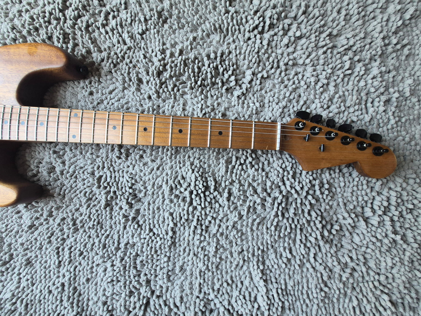 Charvel Style Custom Guitar – Natural Bronze