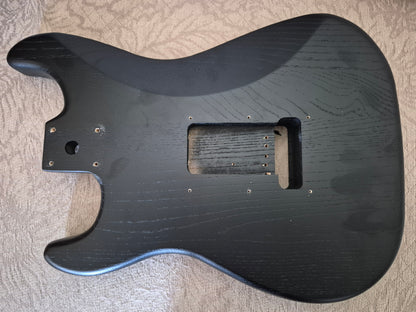 Ash Wood Guitar Body – Black