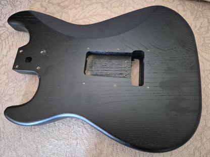 Ash Wood Guitar Body – Black