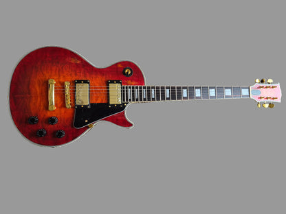 LP Copy — Blood Wine Burst | Mahogany Body, Gold Hardware