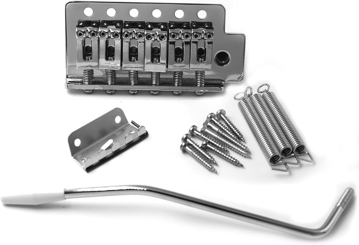52.5mm Guitar Tremolo Bridge Set for Fender Strat Squier Electric Guitar Replacement (Chrome)